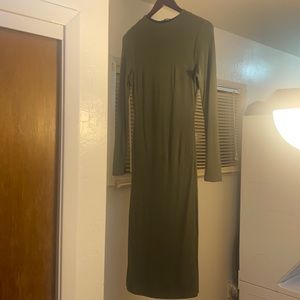 Fashion nova dress,midi dress,green